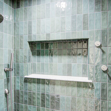 Modern Botanical Primary Bath Remodel Shawnee, KS
