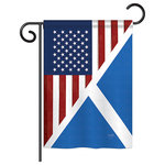 Breeze Decor - US Scotland Friendship Flags of the World, Garden Flag - US Friendship Garden Flag