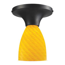 Elk Lighting - Elk Lighting 10152/1DR-CN Celina 1-Light Semi Flush Light - Flush-mount Ceiling Lighting