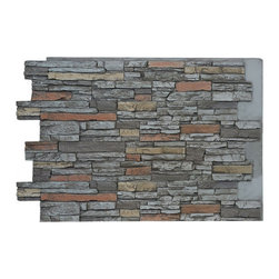 ALPINE FAUX DEEP STACKED STONE- 36"H x 48"W - Wall Panels