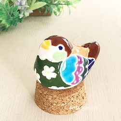 陶の小鳥オブジェ(置物) - インテリア雑貨