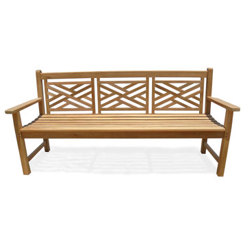 Grade A Teak 72" Chippendale 4-Seater Bench