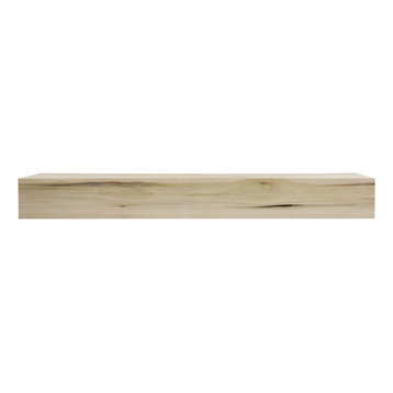Modern Farmhouse Fireplace Mantels, Unfinished, 60" L X 5.5" H X 6.25" D
