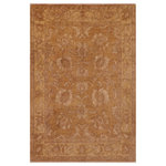 Bareens Designer Rugs - Oriental Ziegler Holly Brown Tan Hand-Knotted Wool Rug - 8'7'' x 11'7'' - Enhance the ambiance of your home with this magnificent Persian-influenced Turkish hand-knotted rug made by skilled artisans capable of creating the most exceptional vegetable dyes and hand-spun wool. This exquisite handmade rug is a one-of-a-kind Peshawar Kafkaz, otherwise identified as Chobi, Chobi Peshawar, Oushak, or Ziegler rug. These handmade rugs are crafted in Pakistan utilizing superior-quality wool imported from Australia, New Zealand, and Korea in two types of weaves: the Persian weave and the Mori weave. This rug is meticulously crafted by hand using the finest natural vegetable dyes extracted from local plants. The artisans use a blend of hand-spun local and fine merino wool, resulting in a rug with a compelling texture, higher lanolin content, and longer staple. The artisans occasionally incorporate natural or artificial silk into the pile to enhance specific motifs. The finished product is an awe-inspiring execution of flawless design and an understated palette that exudes elegance.