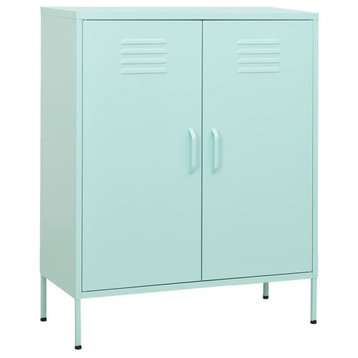 vidaXL Storage Cabinet File Cabinet Freestanding Drawer Cabinet Mint Steel