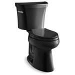 Kohler - Kohler Highline 2-Piece Elongated 1.6 GPF Toilet w/ Left-Hand Lever, Black - Innovative features and performance have made Highline toilets an industry benchmark since 1966. Continuing the tradition is this two-piece Highline toilet, which provides a standard chair height and an elongated bowl for maximum comfort. Precision engineering delivers powerful flushing at 1.6 gallons per flush. With its versatile looks, Highline complements a variety of bathroom styles.