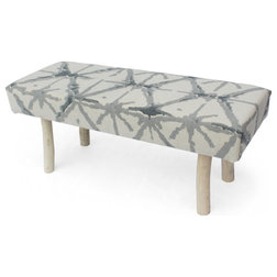 Rustic Upholstered Benches by GDFStudio