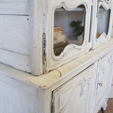 Antique Painted Two-Piece Buffet Deux-Corps