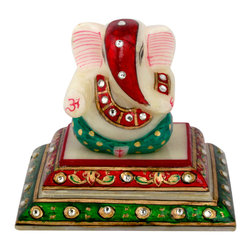 marble decoratives ganesh ji with choki - Desk Accessories