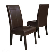 GDF Studio Fitzgerald Chocolate Brown Dining Chairs, Set of 2