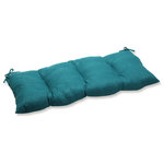 Pillow Perfect, Inc. - Rave Surf Wrought Iron Loveseat Cushion, Teal - Please note since all products are made to order, dimensions may vary 1-2 inches |