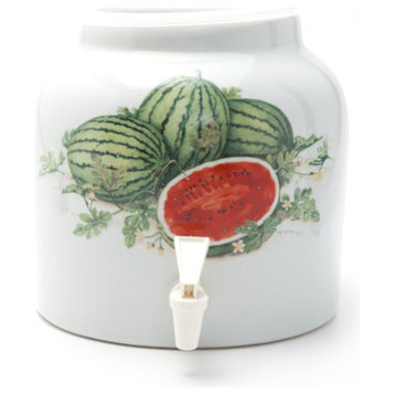 Goldwell Designs Watermelons Design Water Dispenser Crock