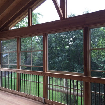 Two Story Cedar Screen Room Deer Park, IL