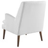 Modern Contemporary Urban Living Accent Chair, White