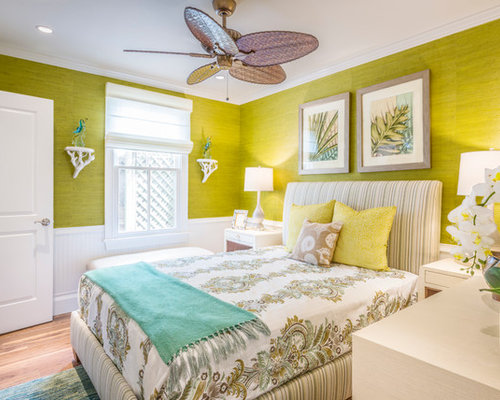 Best 70 Beach Style Bedroom with Yellow Walls Ideas | Houzz