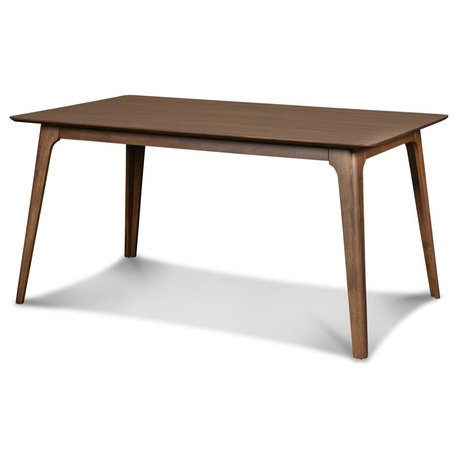 Furniture Oscar 59 Solid Wood Retangular Dining Table in Walnut