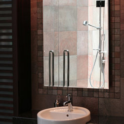 Island Stone copper quartztic slate bathroom with solid & classic mosaic - Tile