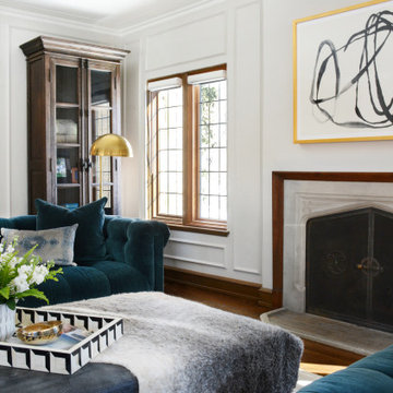 Eastside Tudor Living Room and Fireplace