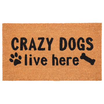 Calloway Mills Crazy Dogs Live Here Doormat, 24" X 36"