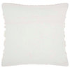 Mina Victory Life Styles Woven Stripes 20" x 20" White Indoor Throw Pillow