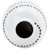 Ceramic 9"H Spiral Dot Flower Vase, White/Black