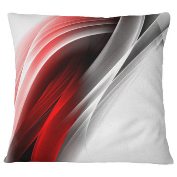 3D Pink Silver Vertical Lines Abstract Throw Pillow, 18"x18"