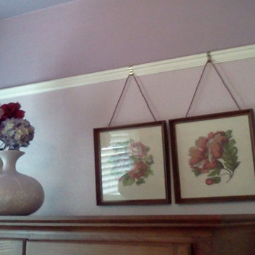 Two-Toned Lavender Paint in Bedroom