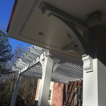 Pool cabana,deck,arbor