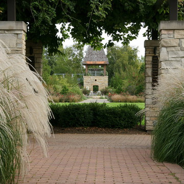 The Rose Garden Tower Framed by the Donors Arbor