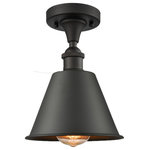 Innovations Lighting - 1-Light Dimmable LED Smithfield 7" Semi-Flush Mount, Oil Rubbed Bronze - A truly dynamic fixture, the Ballston fits seamlessly amidst most decor styles. Its sleek design and vast offering of finishes and shade options makes the Ballston an easy choice for all homes.