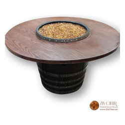 Zin Fire Pit (Walnut Finish) - Fire Pits