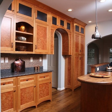Roble Burl Kitchen Walsh Woodworks