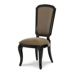 AICO Furniture - After Eight Side Chair in Black Onyx (Set of 2) - 19003-88 - Fabric