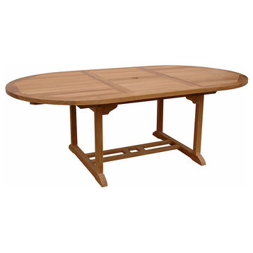 Anderson Teak TBX-071VT Bahama 71" Oval Extension Table Extra Thick Wood