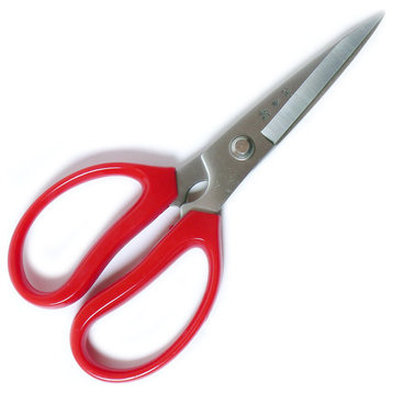 8 1/2" Red Handle Industrial Utility Scissors