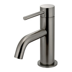 MEIR SHADOW ROUND BASIN MIXER CURVED SKU: MB03-PVDGM - Bathroom Sink Taps
