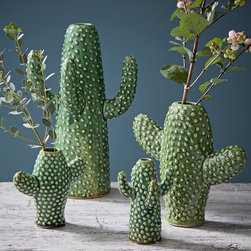 Ceramic Cactus Vases - Vases