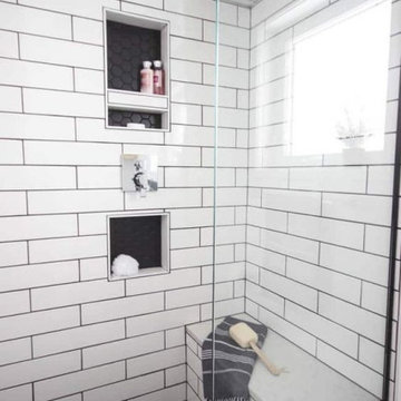 The White Dimensional Tiles for Your Shower Space