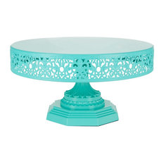 Isabelle Teal 12" Metal Cake Stand