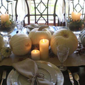 White Pumpkin Thanksgiving Tablescape