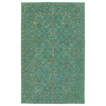 Kaleen Weathered Hand-tufted Wtr05-78 Turquoise 2' X 3' Rectangle