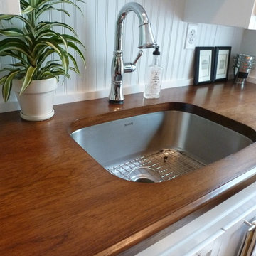 Custom Hickory Wood Countertops