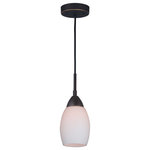 Woodbridge Lighting - Woodbridge Lighting Venezia Opal Mini-Pendant, Bronze - This quality mini-pendant uses Faux opal to give out a solid white hue. Available in 2 different finishes, it works well alone or in groups with different arrangements and patterns