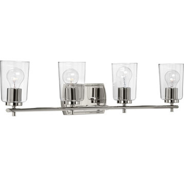 Adley Collection 4-Light Bath and Vanity, Polished Nickel