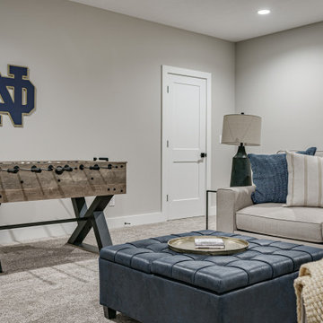 Transitional Bungalow with Notre Dame Accents