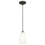 Access Lighting - Access Lighting 28012-3C-ORB/WHST Champagne - 9" 11W 1 LED Cord Pendant - An array of designs presented in variety of colors and textures, the Champagne Glass collection accents and elevates any room for any occasion    212-1Cspec.jpg  Assembly Required: Yes  Shade Included: Yes  Cord Length: 144.00Champagne 9" One Light Glass Pendant with Cord Oil Rubbed Bronze *UL Approved: YES  *Energy Star Qualified: YES *ADA Certified: n/a  *Number of Lights: Lamp: 1-*Wattage:10w A-19 E-26 LED bulb(s) *Bulb Included:Yes *Bulb Type:A-19 E-26 LED *Finish Type:Oil Rubbed Bronze