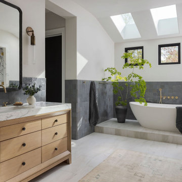 Bathroom in Modern Mediterranean Home Renovation