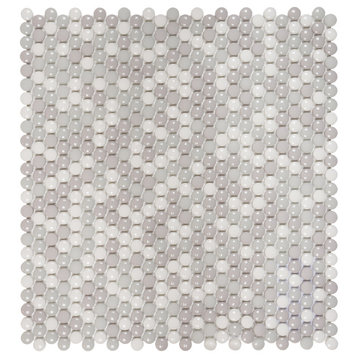 11.76"x11.76" Island Recyceled Glass Mosaic, Set of 4, Molokai
