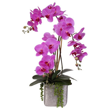 "Real Touch" Purple Beauty Orchid and Succulent Arrangement