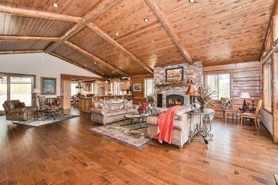 Inspiration for a rustic living room remodel in Los Angeles